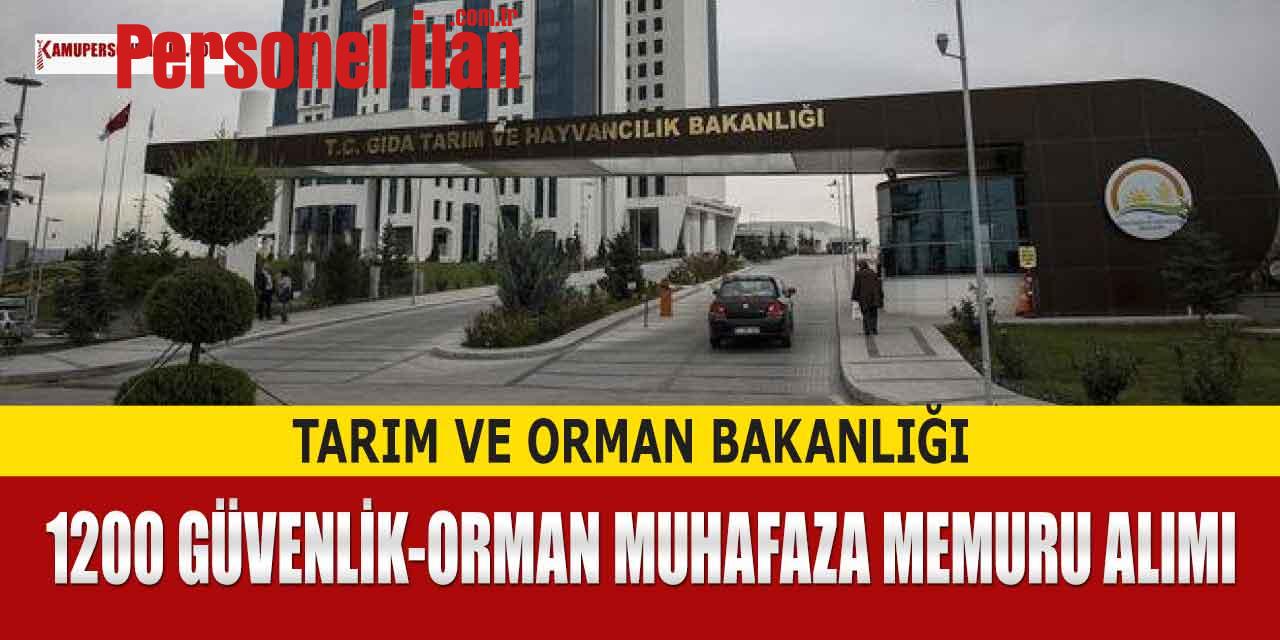Tarım Bakanlığı 1200 Güvenlik ve Orman Muhafaza Memuru Kılavuzu Yayınlandı