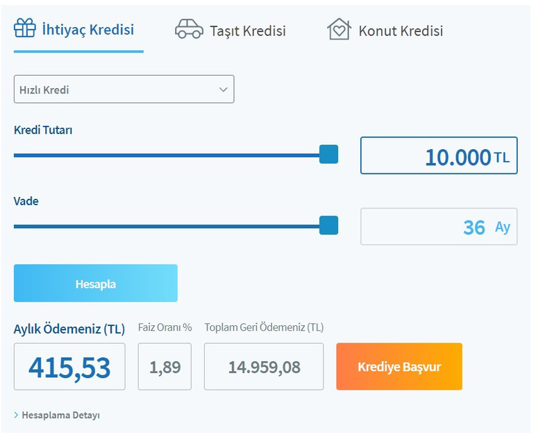 Halkbank 41 liradan 415 liraya kadar taksit ödemesi ile ihtiyaç kredisi verecek! - Resim : 2