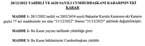 Cumhurbaşkanı Kararları yayımlandı! Gelir vergisi, işsizlik sigortası ve diğer kararlar - Resim : 2