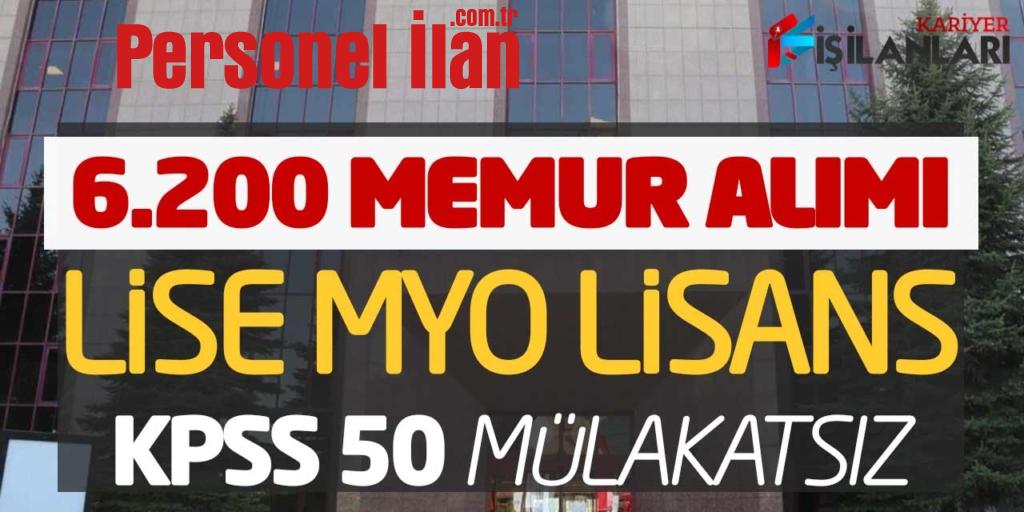 Diyanet Mülakatsız 6.200 Memur Alımı Yapacak! Lise Önlisans Lisans KPSS 50