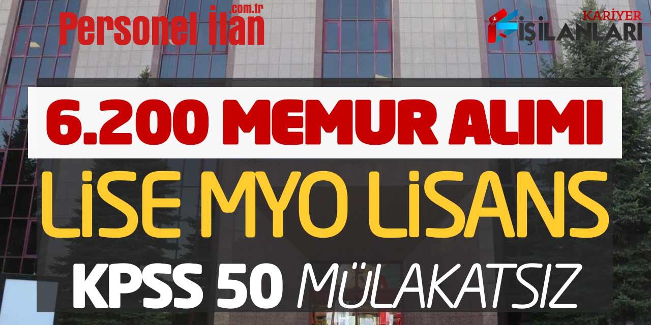Diyanet Mülakatsız 6.200 Memur Alımı Yapacak! Lise Önlisans Lisans KPSS 50