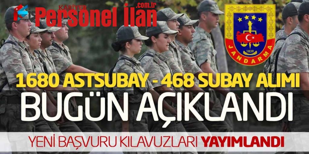 Jandarma 1680 Astsubay - 468 Subay Alımı Bugün Açıklandı! Başvuru Ekranı Açıldı
