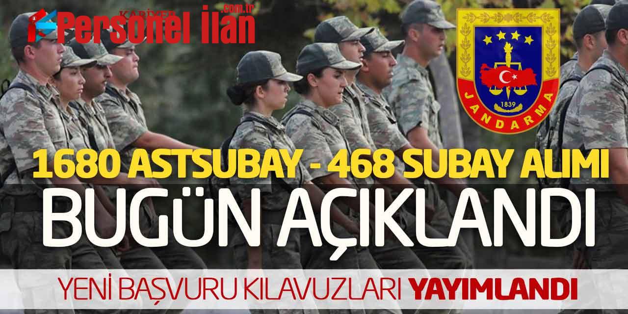 Jandarma 1680 Astsubay - 468 Subay Alımı Bugün Açıklandı! Başvuru Ekranı Açıldı
