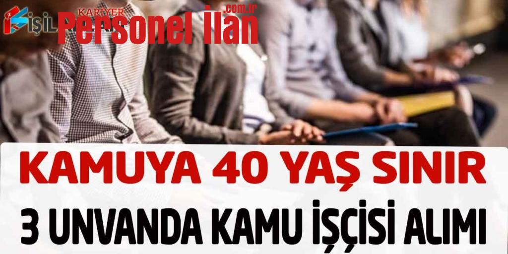 Kamu Kurumu 40 Yaş Sınır Şoför İdari İşler Kamu Personel Alımı