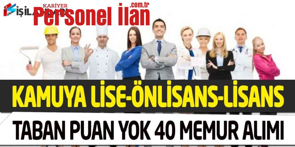 Kamuya Lise Önlisans Lisans Teknisyen Büro Destek Personeli Alımı Başvuruları