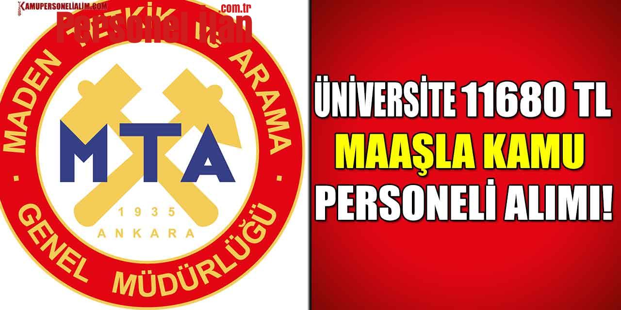 MTA 11 Tekniker Teknisyen Ve Mühendis Alacak! 2023 İş İlanları
