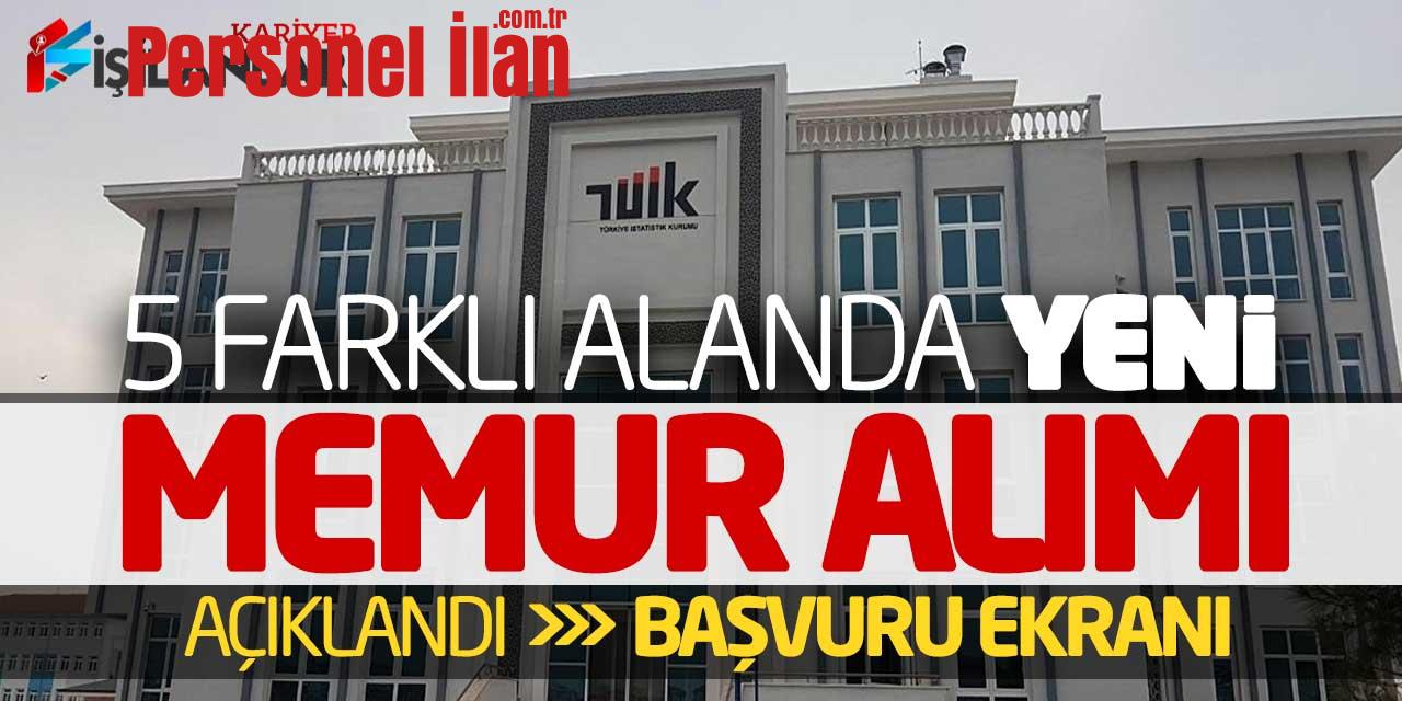 TÜİK 5 Farklı Alanda Yeni Memur Alımı Açıklandı! Güncel Başvuru Ekranı