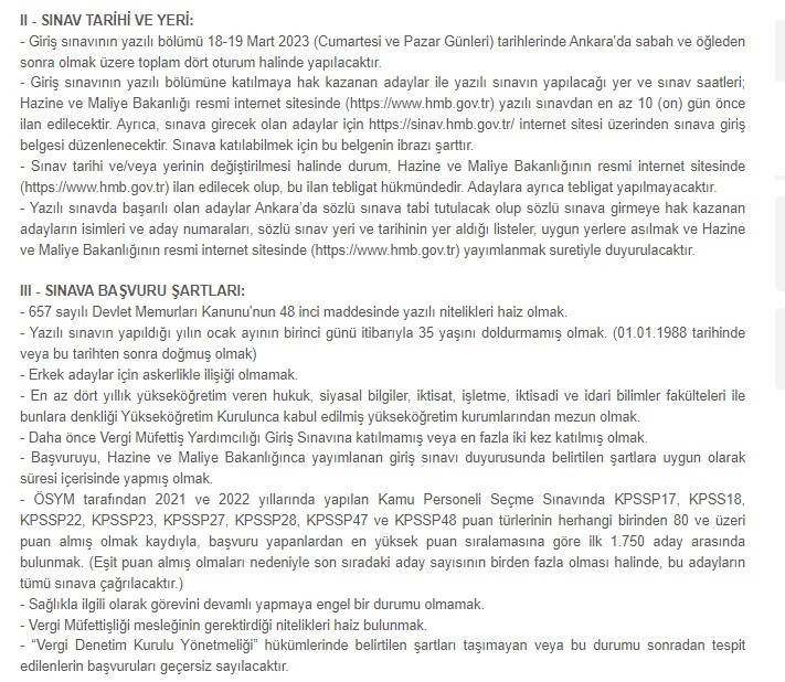 Hazine ve Maliye Bakanlığı Vergi Denetim Kurulu Başkanlığı'na dev personel alımı! - Resim : 2