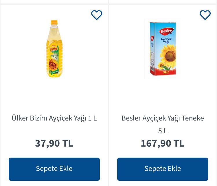 Migros Bizim Toptan ve CarrefourSA marketlerde Ayçiçek yağı fiyatlarını sizler için karşılaştırdık! - Resim : 5