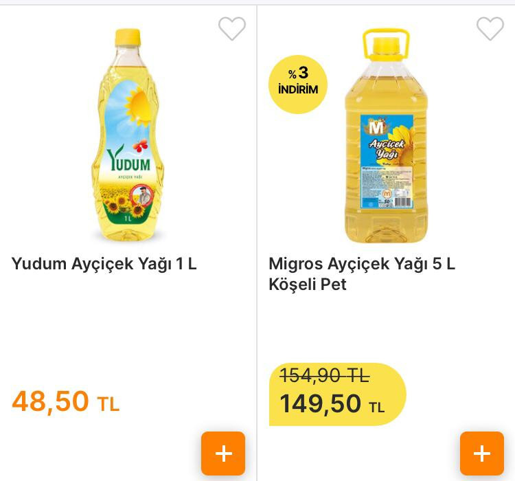 Migros Bizim Toptan ve CarrefourSA marketlerde Ayçiçek yağı fiyatlarını sizler için karşılaştırdık! - Resim : 3