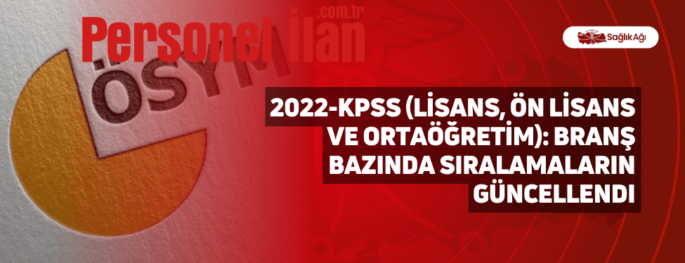 2022-KPSS (Lisans, Ön Lisans ve Ortaöğretim): Branş Bazında Sıralamaların Güncellendı