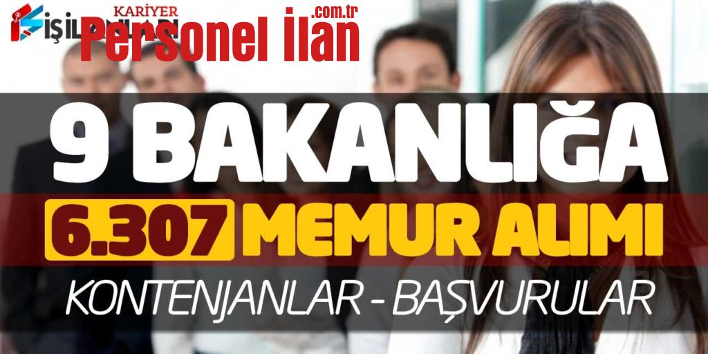 9 Bakanlığa 2023 Yılı 6.307 Memur Alımı! Kontenjanlar - Başvurular