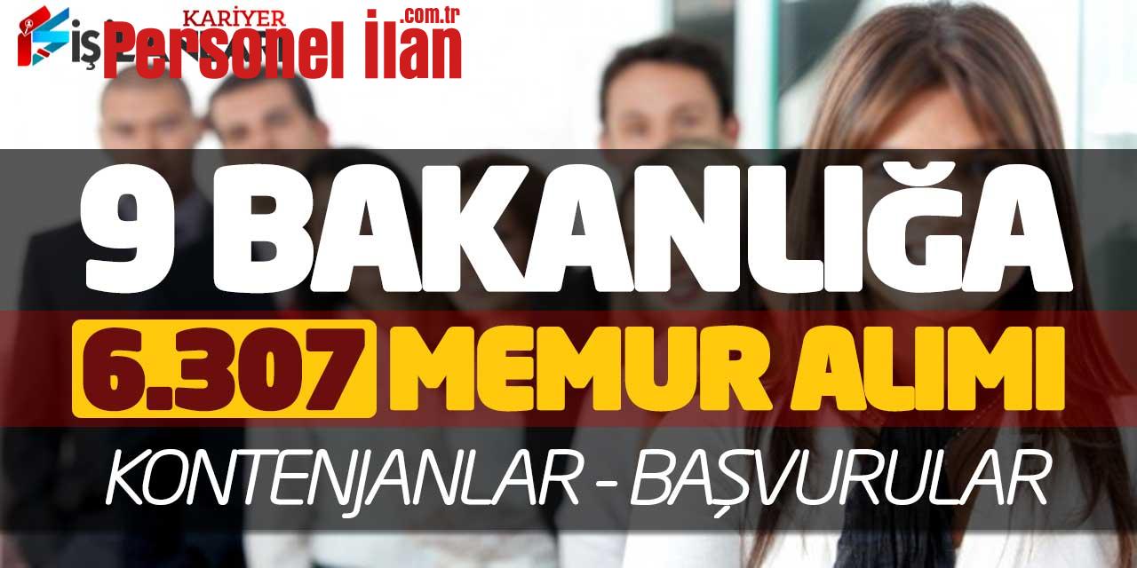 9 Bakanlığa 2023 Yılı 6.307 Memur Alımı! Kontenjanlar - Başvurular