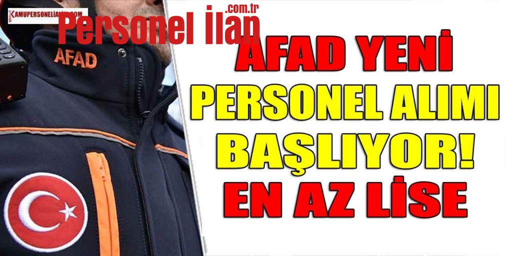 AFAD Yeni Personel Alımları Başlıyor! En Az Lise - Başvuru Şubat Ayı