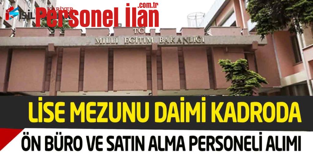 MEB Öğretmenevi Lise Mezun Daimi Ön Büro ve Satın Alma Görevlisi Alımı