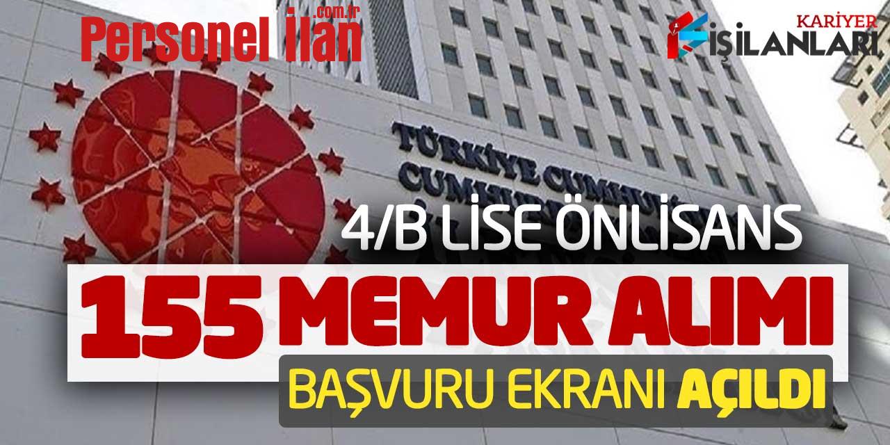 Sözleşmeli Lise Önlisans 155 Kamu Memur Alımı Başvuru Ekranı Açıldı