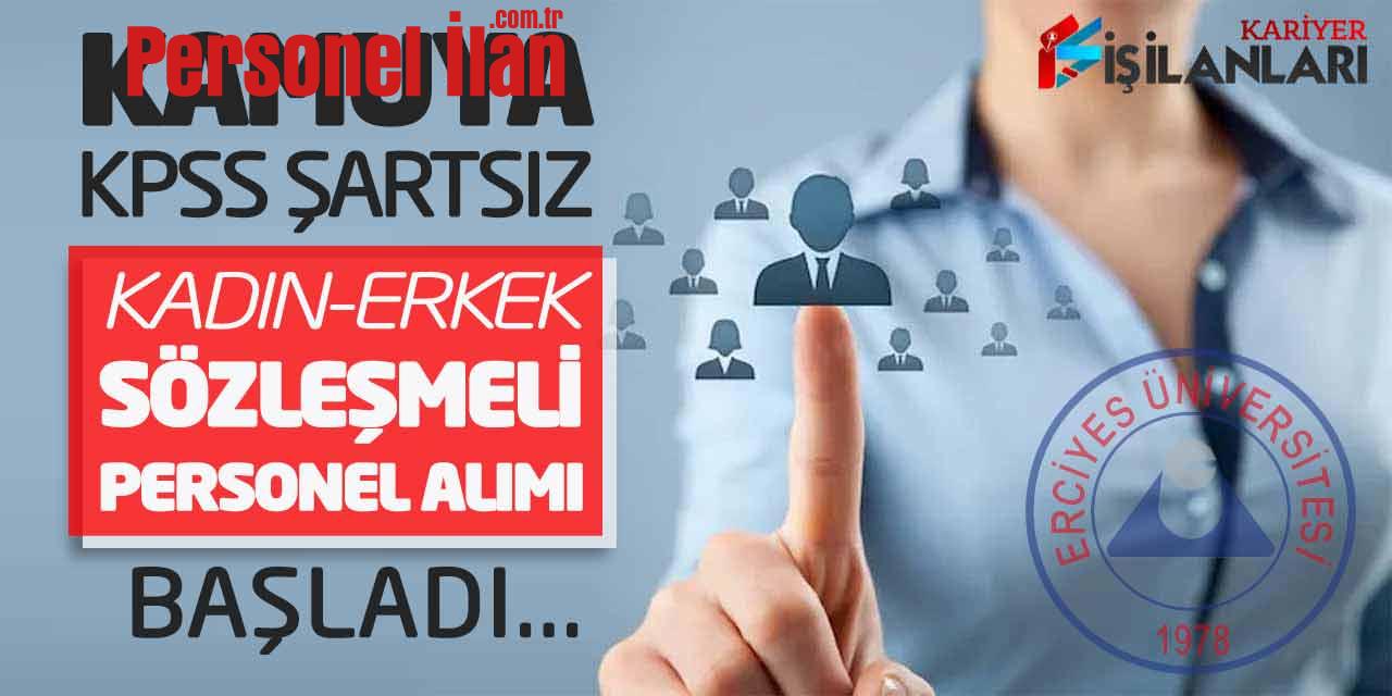 Kamuya KPSS Şartsız Kadın-Erkek Sözleşmeli Personel Alımı Başladı