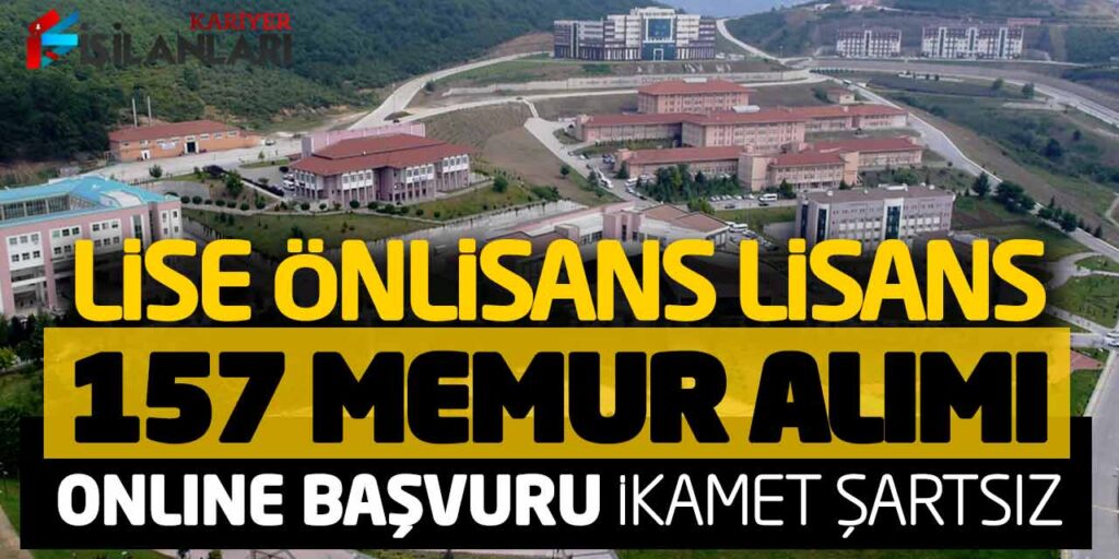 Lise Önlisans Lisans 157 Kamu Memur Alımı Online Başvuruları (İkamet Şartsız)