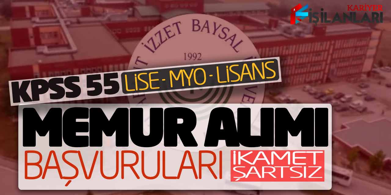 KPSS 55 Lise Önlisans Lisans Kamu Memur Alımı Başvuruları (İkamet Şartsız)