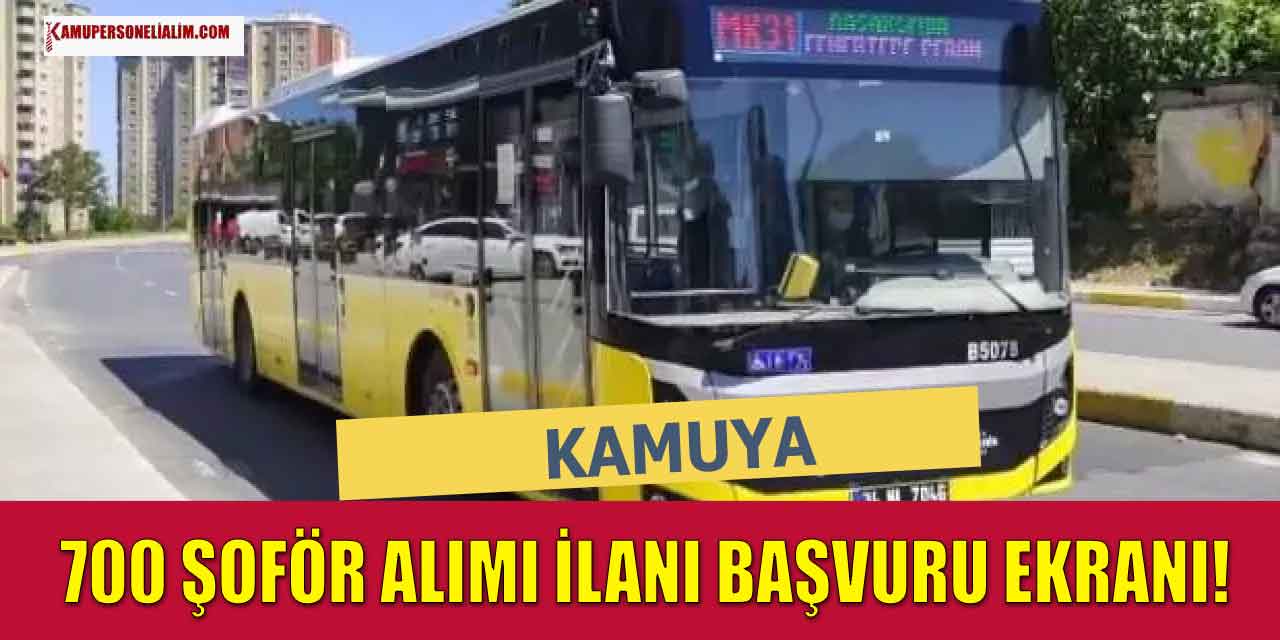 Son Dakika! Büyükşehir Belediyesi 700 Şoför Alımı! İlkokul Lise MYO Lisans
