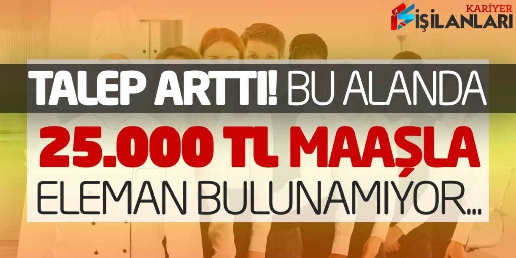 Talep Arttı! Bu Alanda 25.000 TL Maaşla Eleman Bulunamıyor