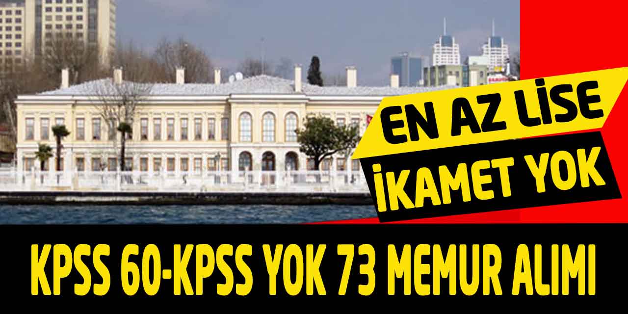 Mimar Sinan Üniversitesi KPSS 60-KPSS Yok En Az Lise 73 Memur Alımı