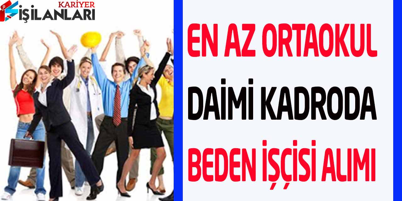 TİGEM En Az Ortaokul Mezunu Kadrolu Vasıfsız 7 Beden İşçisi Alımı