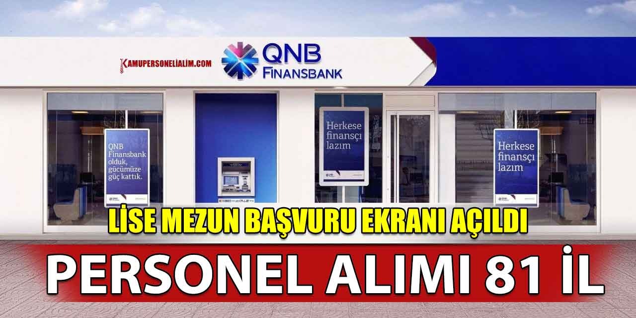 81 İlden Finansbank En Az Lise Personel Alımı