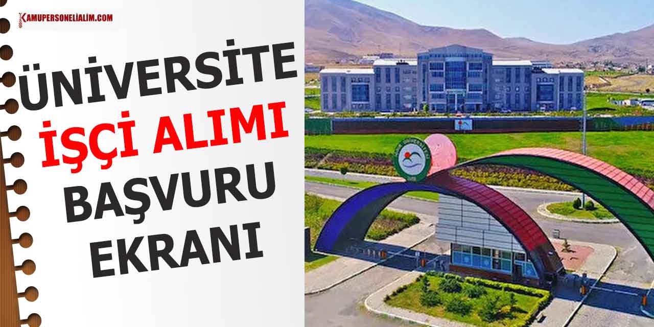 Iğdır Üniversitesi 5 Tesisatçı ve Personel Alımı İlanı