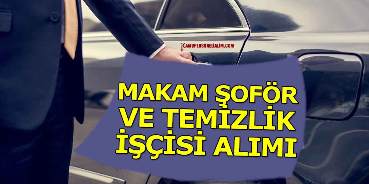 Ordu Perşembe Belediyesi Makam Şoförü Alımı ve Temizlik Elemanı Alımı