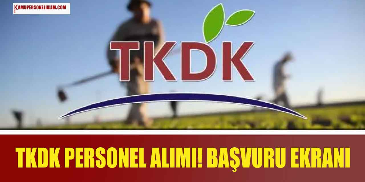 TKDK'da  Temizlik Personeli Nasıl Olunur? Online Başvuru Ekranı