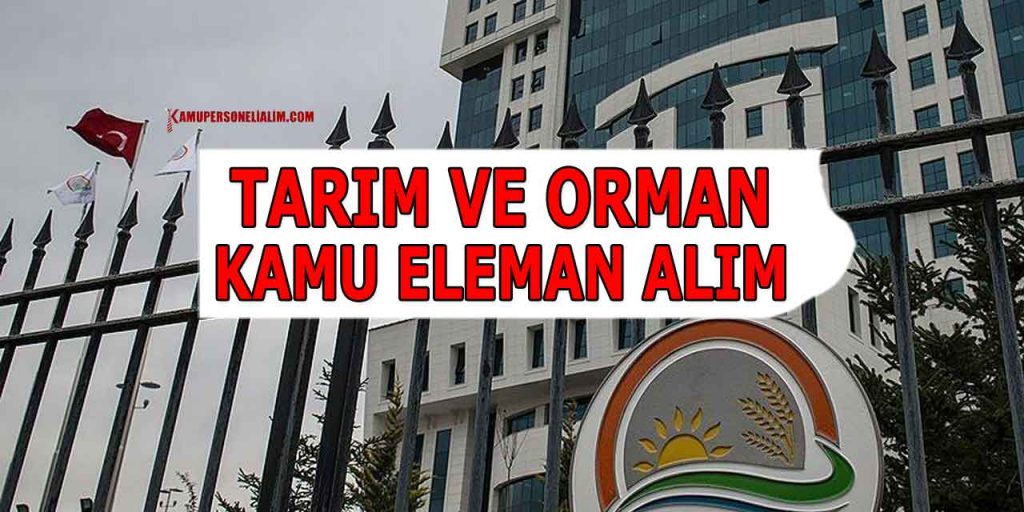 Tarım ve Orman Bakanlığı 6 Kamu Eleman Alımı Başvuru Ekranı