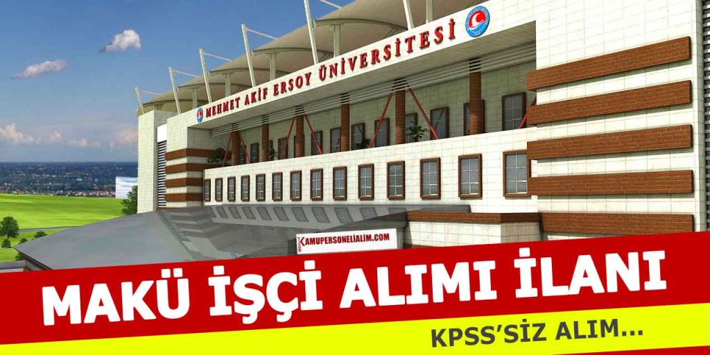 MAKÜ Spor Tesisleri En Az İlkokul Mezunu İŞKUR İşçi Alımı