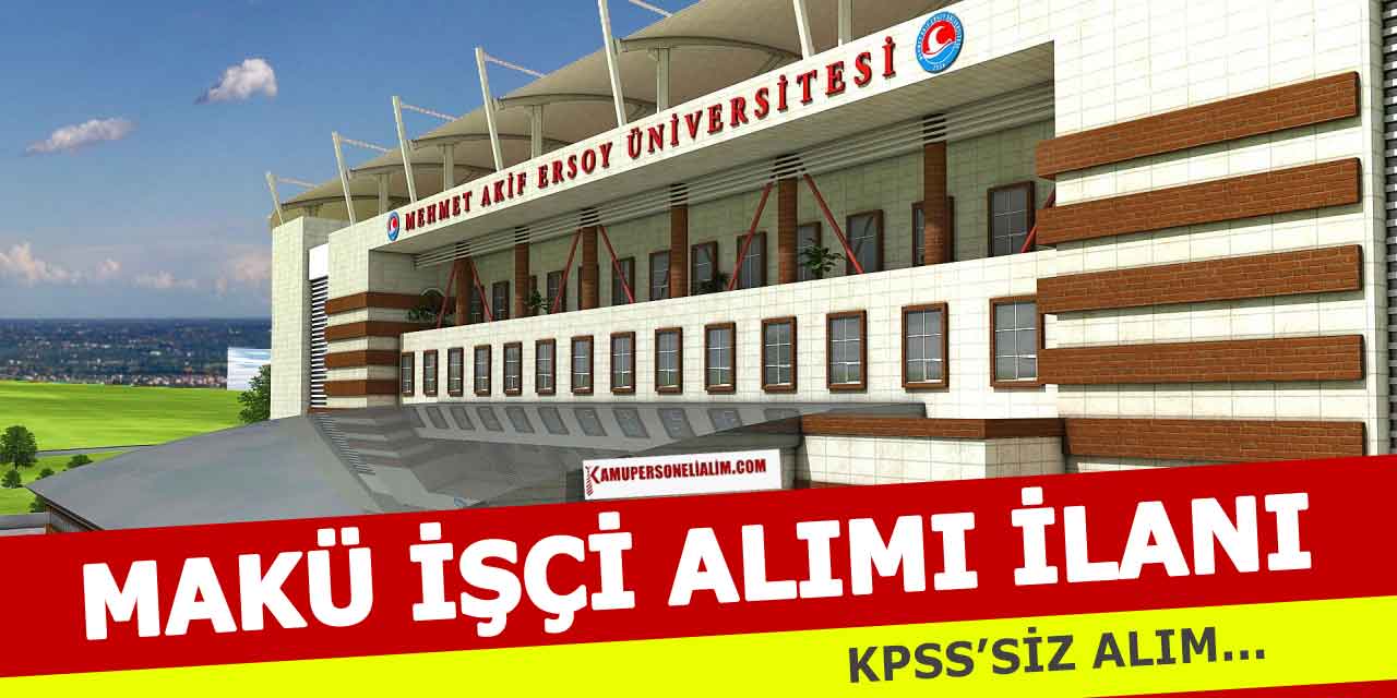 MAKÜ Spor Tesisleri En Az İlkokul Mezunu İŞKUR İşçi Alımı