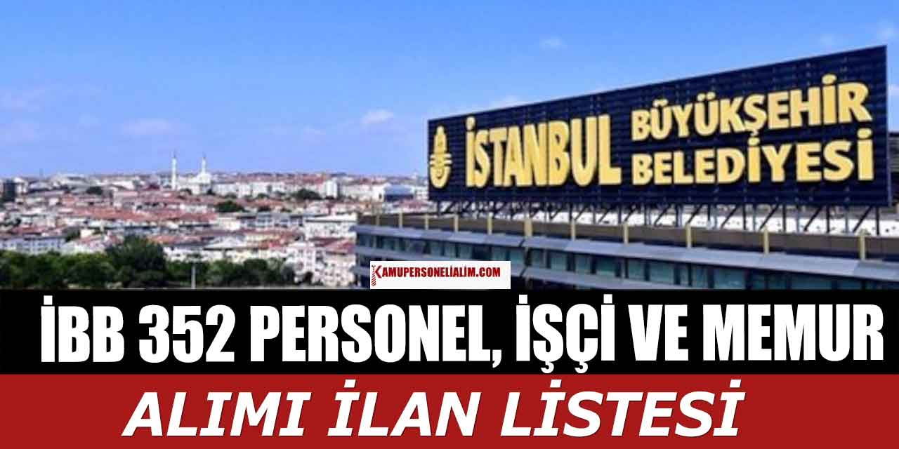 İBB 352 Kamu İşçi, Personel ve Memur Alımı Başvuru Ekranı