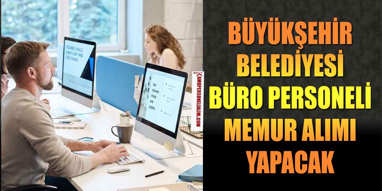 Kocaeli Büyükşehir Belediyesi 18 Büro Personeli ve Mimar Alımı