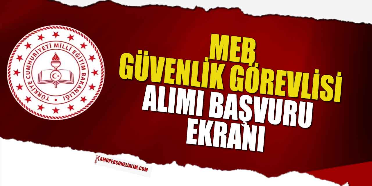 MEB 50 ÖGG Alımı Online Sınav Başvurusu