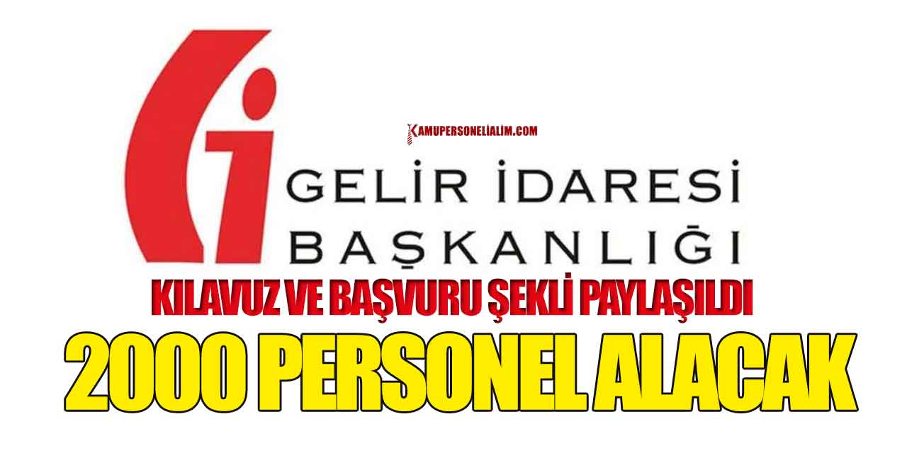 GİB 5 Unvanda 2000 Kamu Memur ve Personel Alımı Yapacak