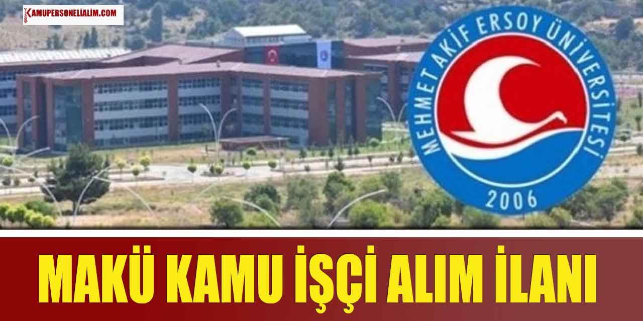 MAKÜ İŞKUR’dan Kamu İşçi Alımı İlanı
