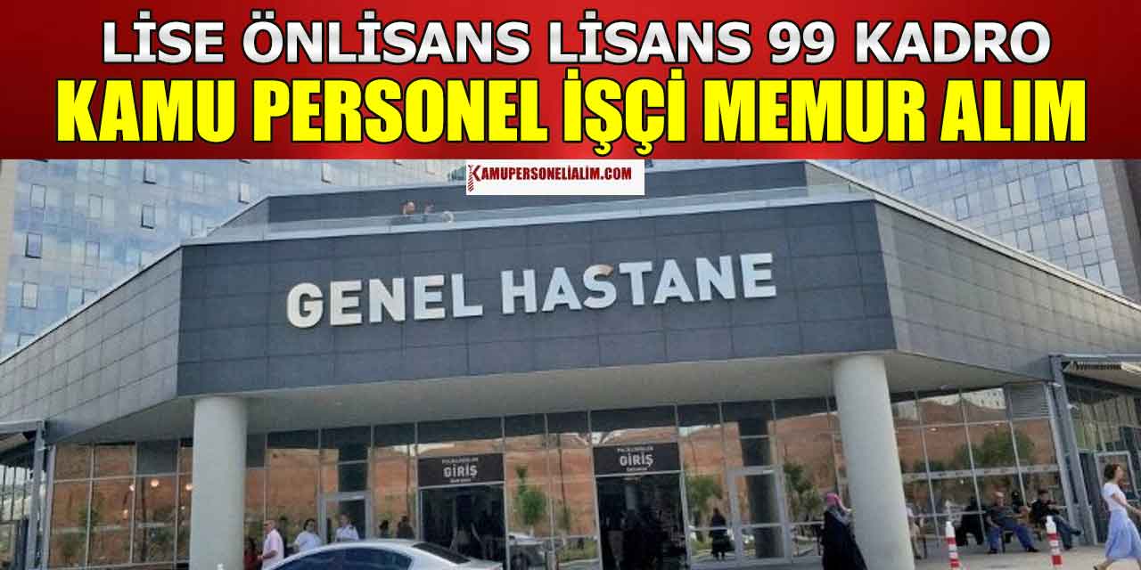 Atatürk Üniversite Hastanesi 99 İşçi, Memur ve Kamu Personeli Alımı