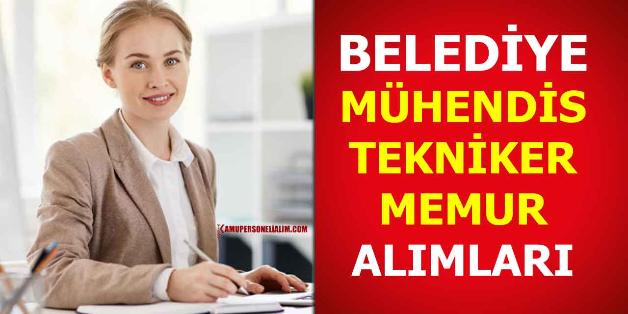 Dernekpazarı Belediyesi Mühendis, Tekniker ve Düz Memur Alımı