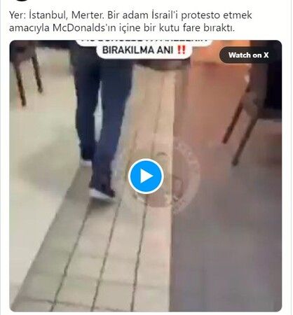 İstanbul Merter Mcdonald's Şubesine ''Fare''li Protesto !