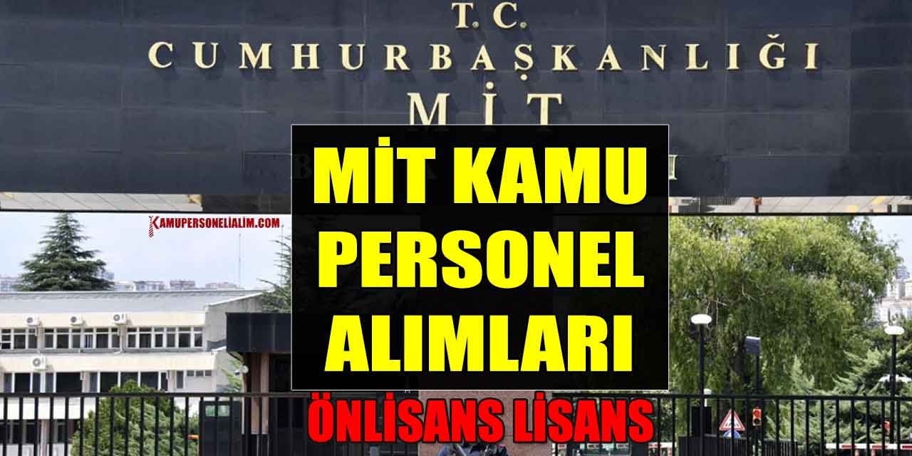 MİT Önlisans ve Lisans Mezunu Kamu Personeli Alımı Başvuru Ekranı