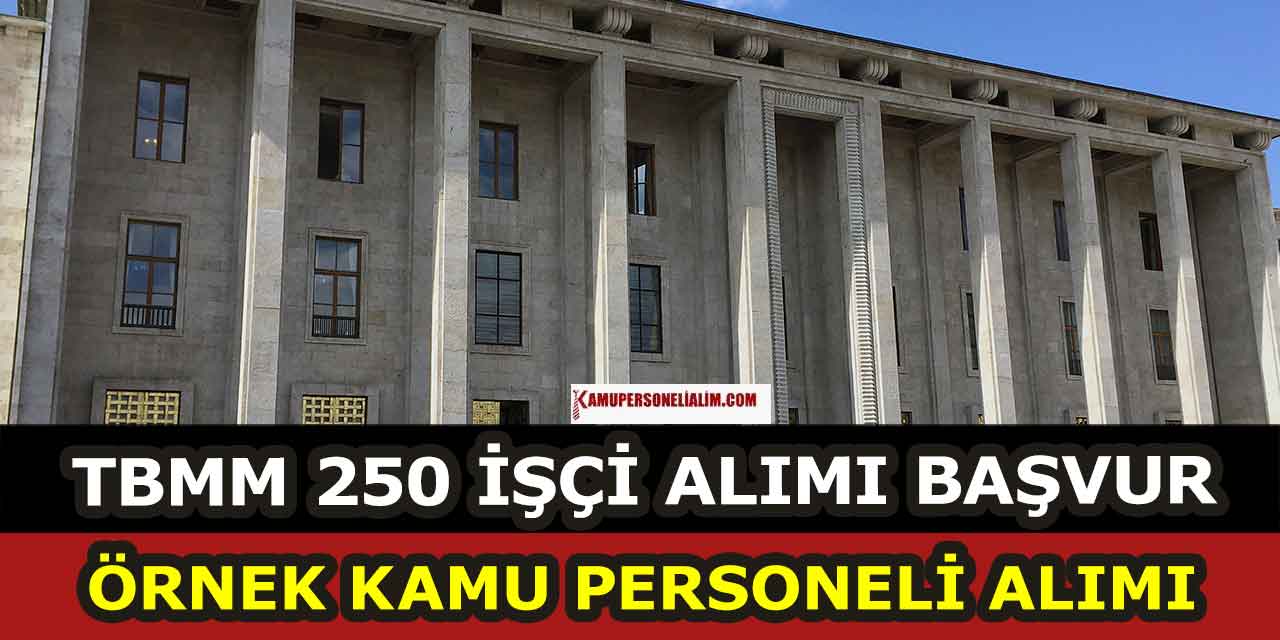 TBMM Örnek Memur ve İşçi Alımı Başvuru Şekli
