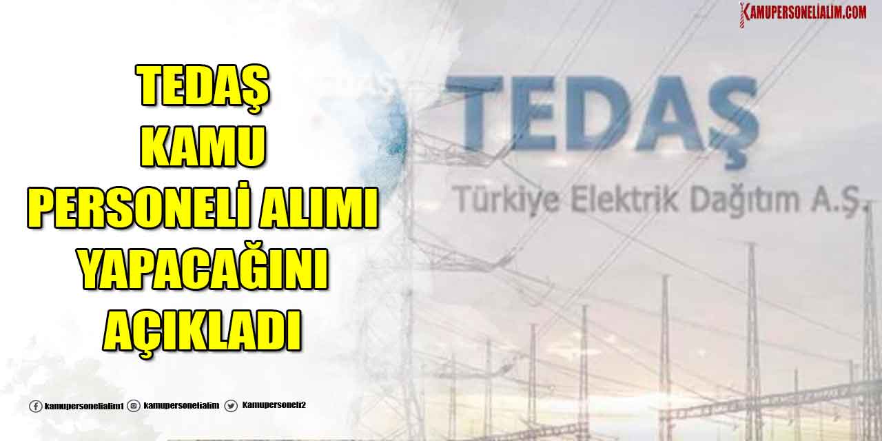 TEDAŞ Kamu Personeli Alımı Yapacak 2023
