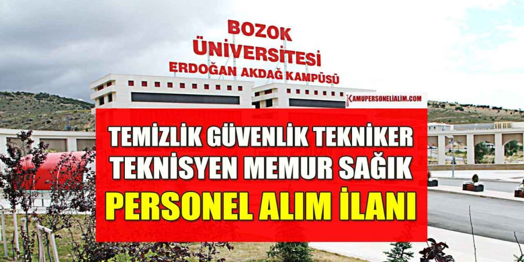 Yozgat Bozok Üniversitesi 39 Sağlık Personeli, İşçi ve Memur Alımı