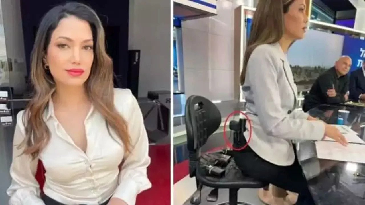 İsrailli sunucudan skandal hareket! Yayına silahla çıktı