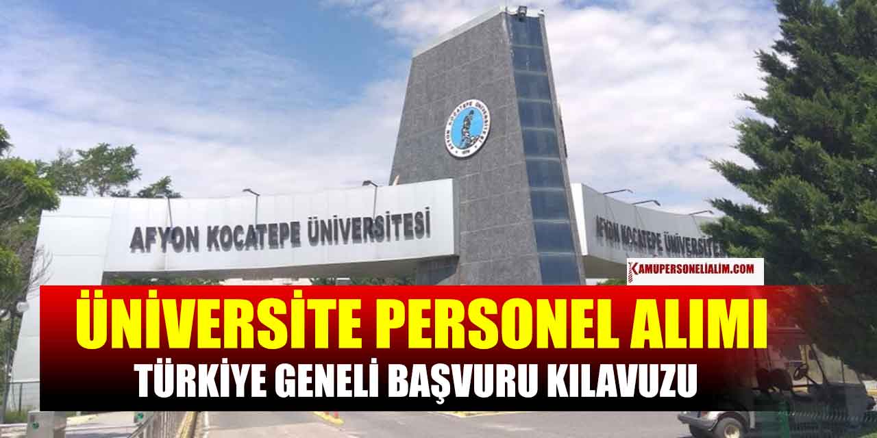 Kamu İlanı Kocatepe Üniversitesi 2 Büro Görevlisi Alacak