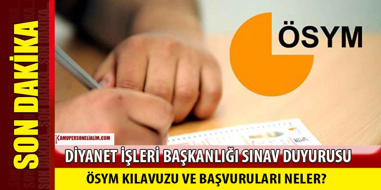 ÖSYM Diyanet MBSTS Kılavuzu Yayınladı!