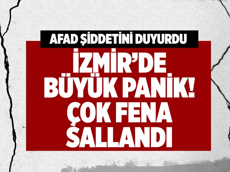Son dakika İzmir'de şiddetli deprem oldu! Büyük panik yaşandı: AFAD şiddetini açıkladı